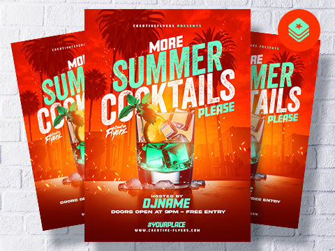Summer Cocktails Flyer