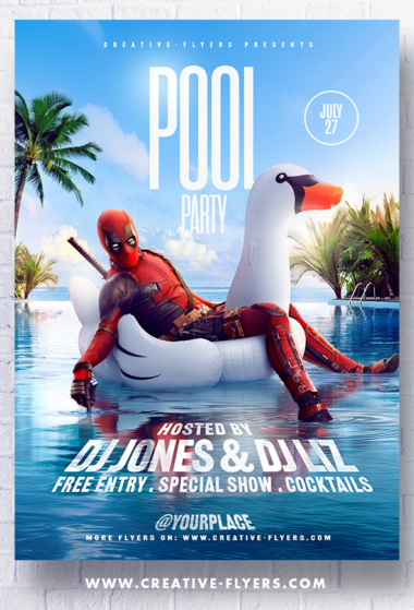 Pool Party Flyer Design