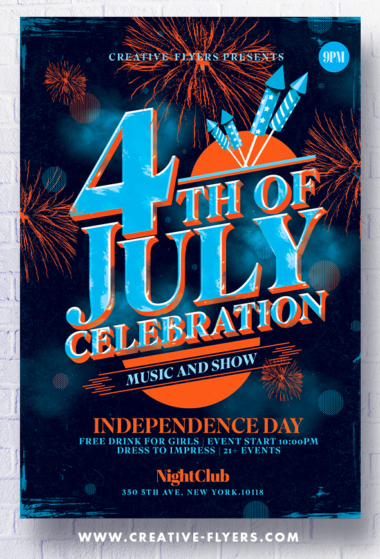 4th of July Celebration PSD Design