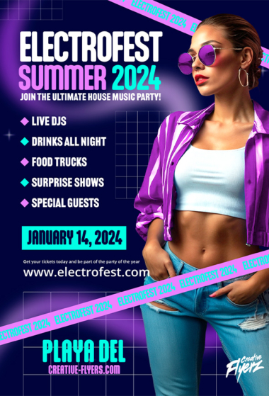 Electro Festival Music Poster