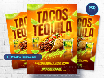 Tacos & Tequila Party Flyer