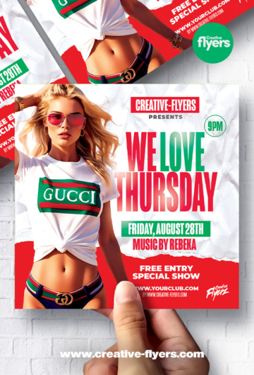 We Love Thursday Flyer Template