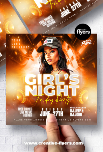 Girl's night flyer