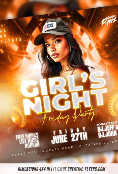 Girl's night flyer