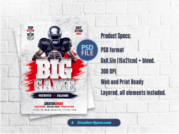 Big Game Flyer template