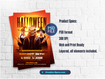 Halloween Nightclub Party flyer